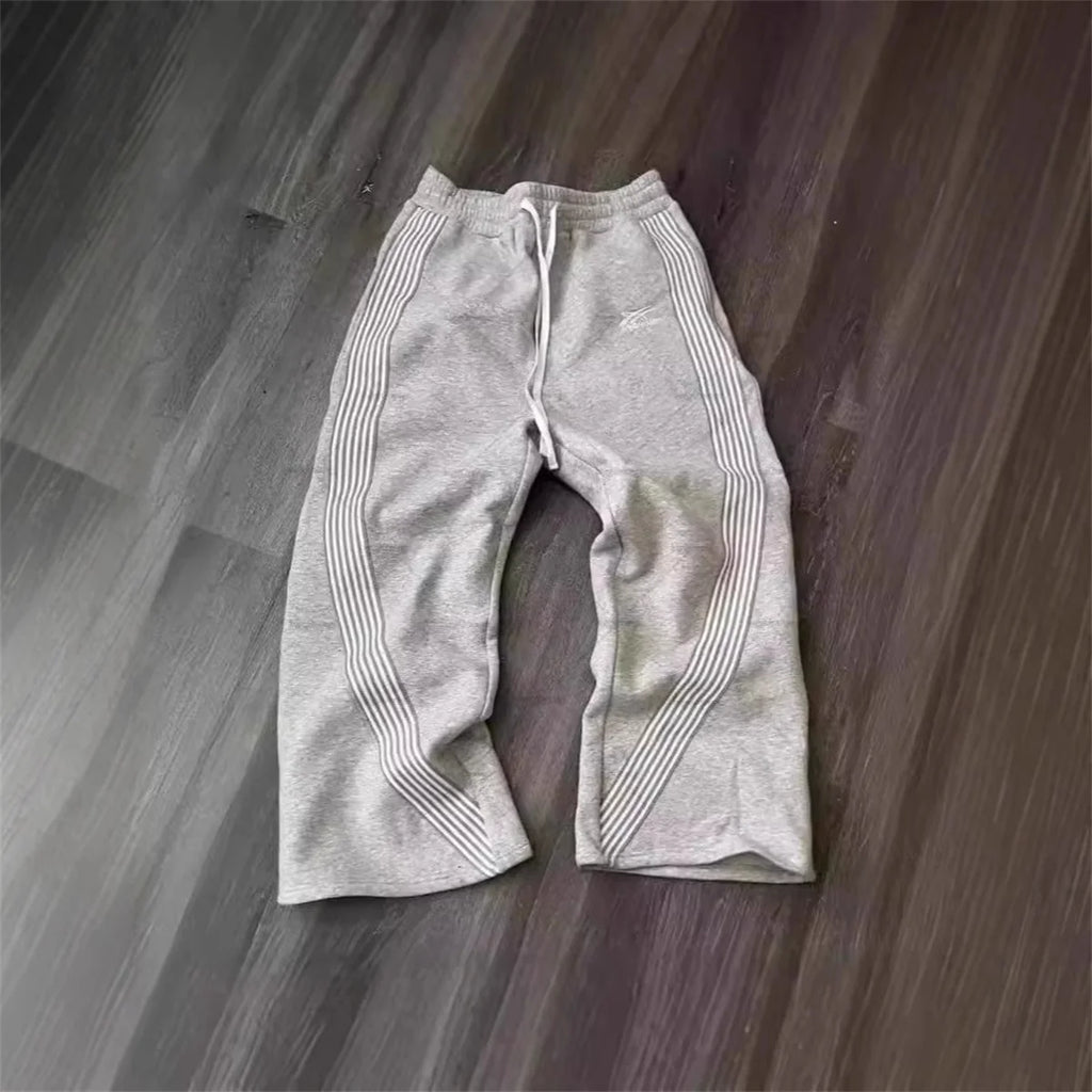 Casual Loose Straight Leg Pants Striped 2025 Summer Fashion Trend