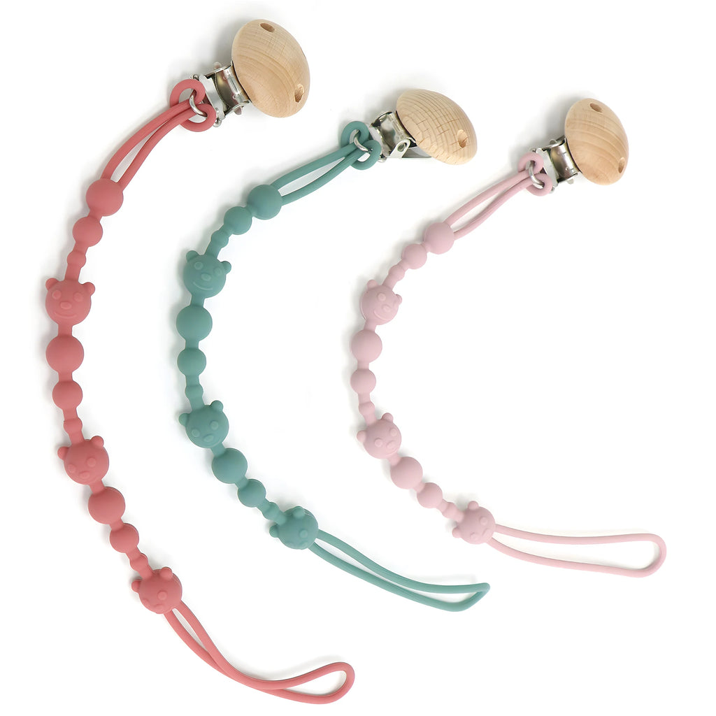 Soothing Pacifier Anti-chain Baby Stroller Teether Anti-loss Chain Baby Silicone Pacifier Clip Toy Biting Glue Lanyard