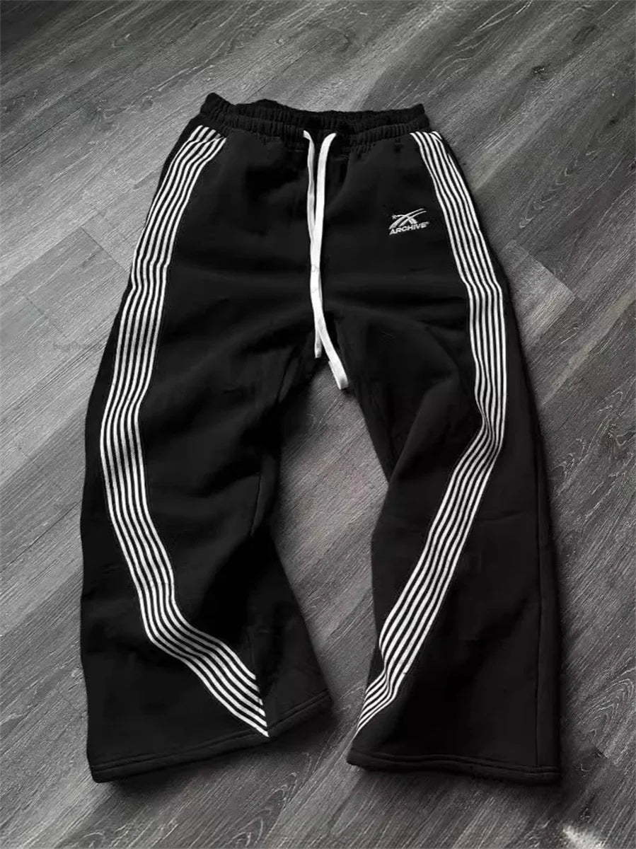 Casual Loose Straight Leg Pants Striped 2025 Summer Fashion Trend