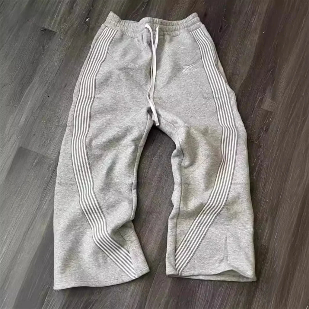 Casual Loose Straight Leg Pants Striped 2025 Summer Fashion Trend
