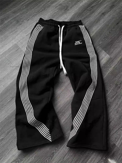 Casual Loose Straight Leg Pants Striped 2025 Summer Fashion Trend