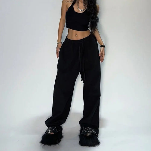 Casual Loose Straight Leg Pants Striped 2025 Summer Fashion Trend