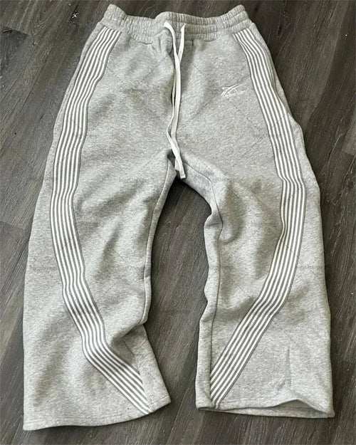 Casual Loose Straight Leg Pants Striped 2025 Summer Fashion Trend