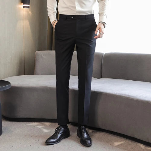 Men Royal Blue Suit Pants, Business Office Trousers,White Black Red Pantalones Hombre, Wedding Party Dress Pants Big Size Slacks