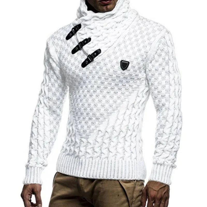 Man Sweaters Streetwear Clothes Turtleneck Sweater Men L Xl Long Sleeve Knitted Pullovers Autumn Winter Soft Warm Basic