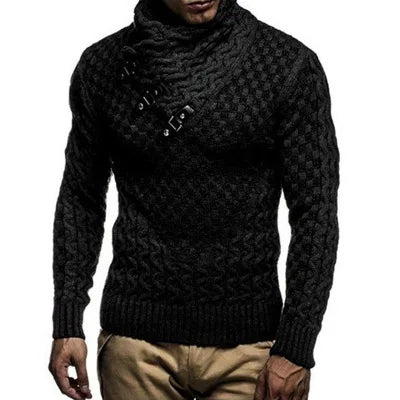 Man Sweaters Streetwear Clothes Turtleneck Sweater Men L Xl Long Sleeve Knitted Pullovers Autumn Winter Soft Warm Basic