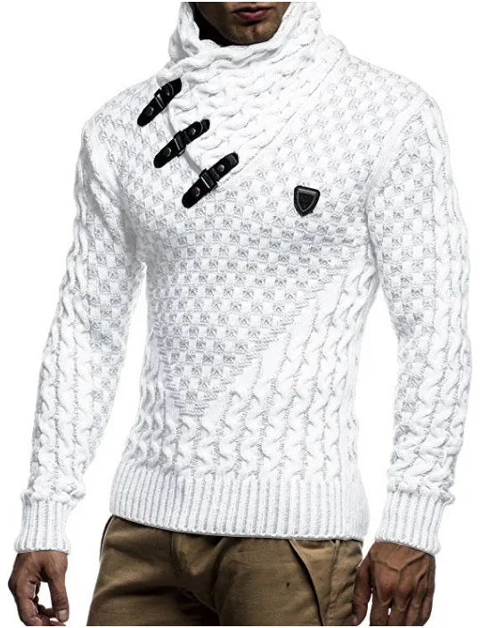 Man Sweaters Streetwear Clothes Turtleneck Sweater Men L Xl Long Sleeve Knitted Pullovers Autumn Winter Soft Warm Basic