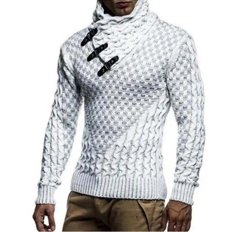 Man Sweaters Streetwear Clothes Turtleneck Sweater Men L Xl Long Sleeve Knitted Pullovers Autumn Winter Soft Warm Basic