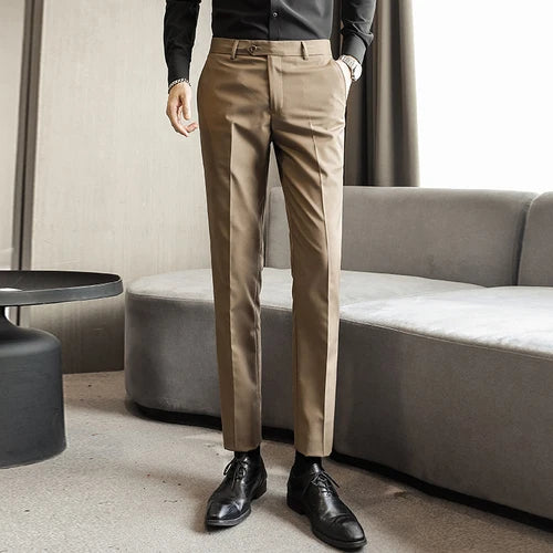 Men Royal Blue Suit Pants, Business Office Trousers,White Black Red Pantalones Hombre, Wedding Party Dress Pants Big Size Slacks