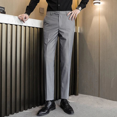 Men Royal Blue Suit Pants, Business Office Trousers,White Black Red Pantalones Hombre, Wedding Party Dress Pants Big Size Slacks
