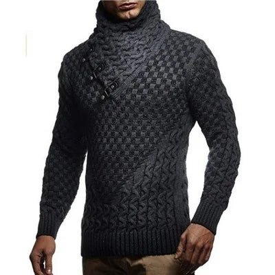Man Sweaters Streetwear Clothes Turtleneck Sweater Men L Xl Long Sleeve Knitted Pullovers Autumn Winter Soft Warm Basic