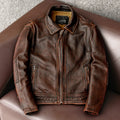 2023New Men Leather  Jacket  Swallow Tailed Vintage Motorcycle Top Cowhide Coat  Male Biker Clothing