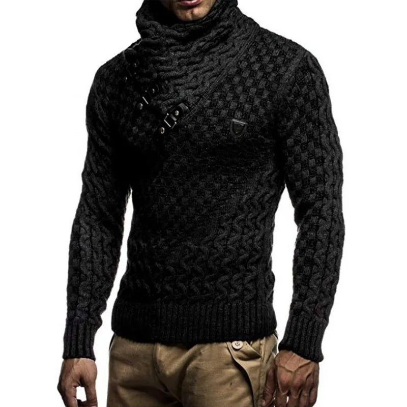 Man Sweaters Streetwear Clothes Turtleneck Sweater Men L Xl Long Sleeve Knitted Pullovers Autumn Winter Soft Warm Basic