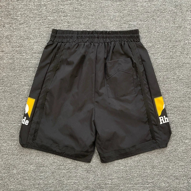 American Style Trendy Rhude Casual Shorts Loose Breathable Multi-color Mesh Beach Sports Shorts
