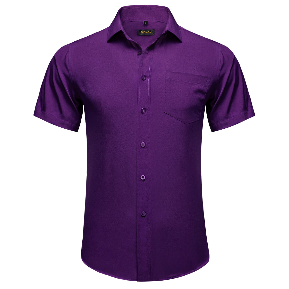 Men Shirts Short Sleeve Cotton Polyester Summer T-shirts Solid Black White Red Business Casual Tops Hawaiian Shirt