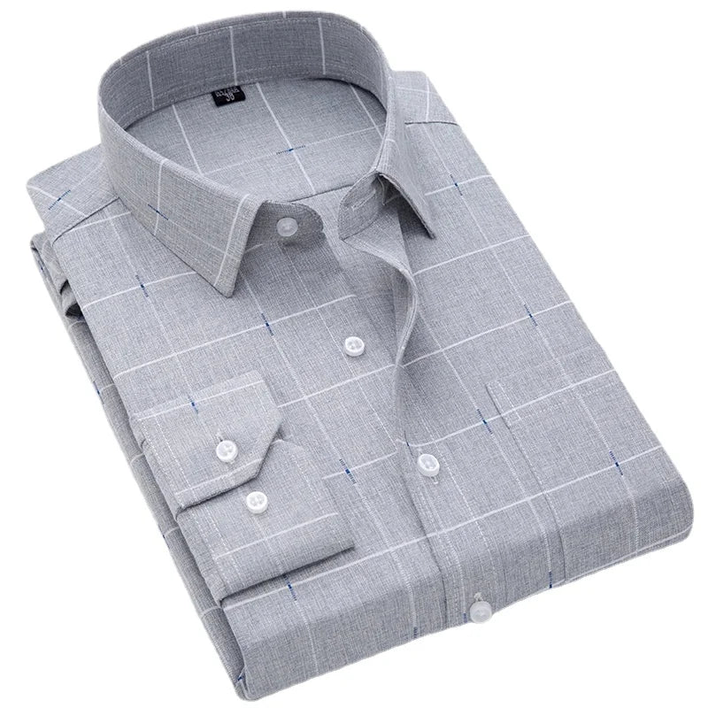 2024 Men's Printed Shirt Spring Long Sleeve Casual Daily Thin Soft Comfortable Business Slim Fit Button Down Dress  Shirts