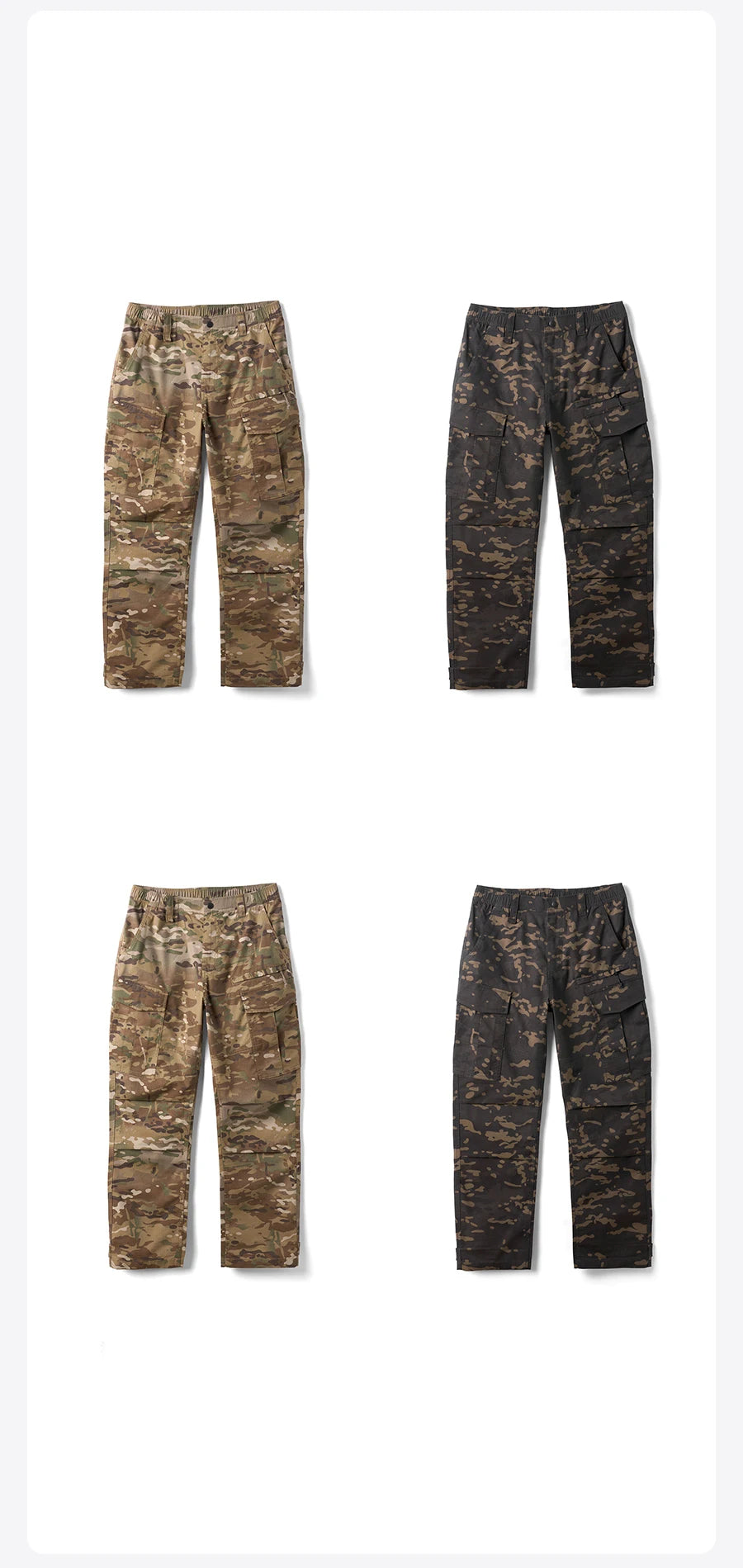 SIMWOOD 2025 Summer New Loose Straight Lightweight Camouflage Tactical Pants Men Cargo Outdoor Hiking Trousers
