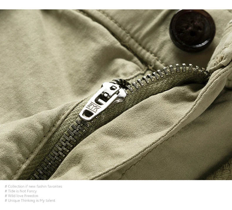 Summer Men Cargo Multi Pocket Shorts Men Casual Solid Elastic Waist Beach Short Spring Men Jogger Pants Shorts Male Dropshipping
