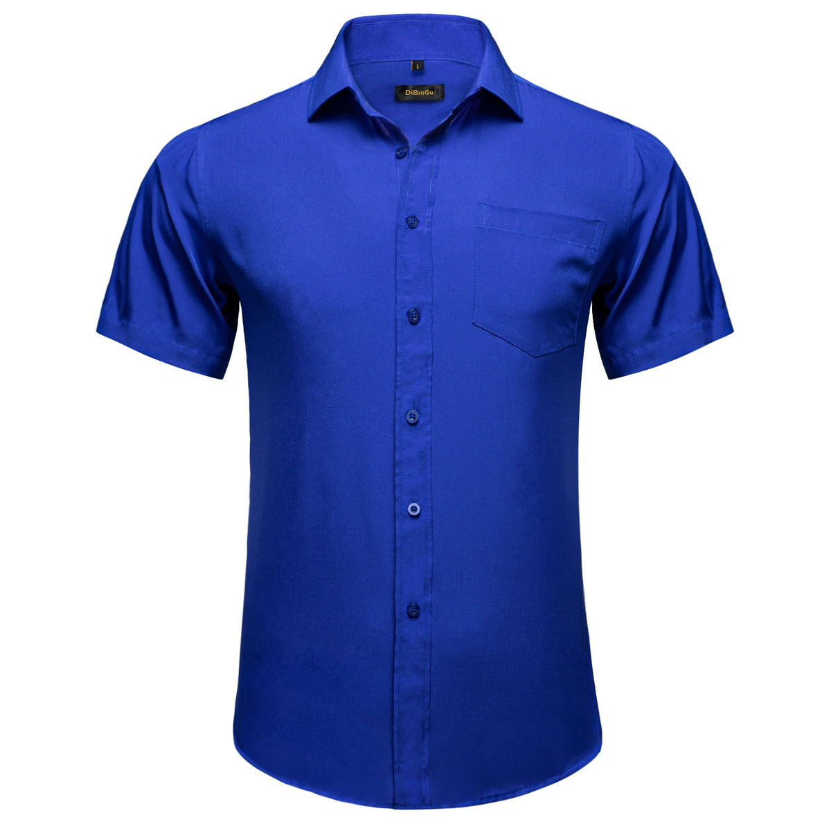 Men Shirts Short Sleeve Cotton Polyester Summer T-shirts Solid Black White Red Business Casual Tops Hawaiian Shirt