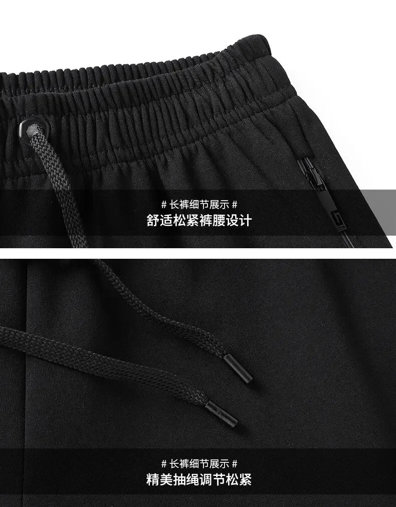 Men Running Sports Tracksuits Sets Hoodies Zipper Outwear Sportwear+Sweatpants Sets Male Workout Sports Outfit Autumn Spring