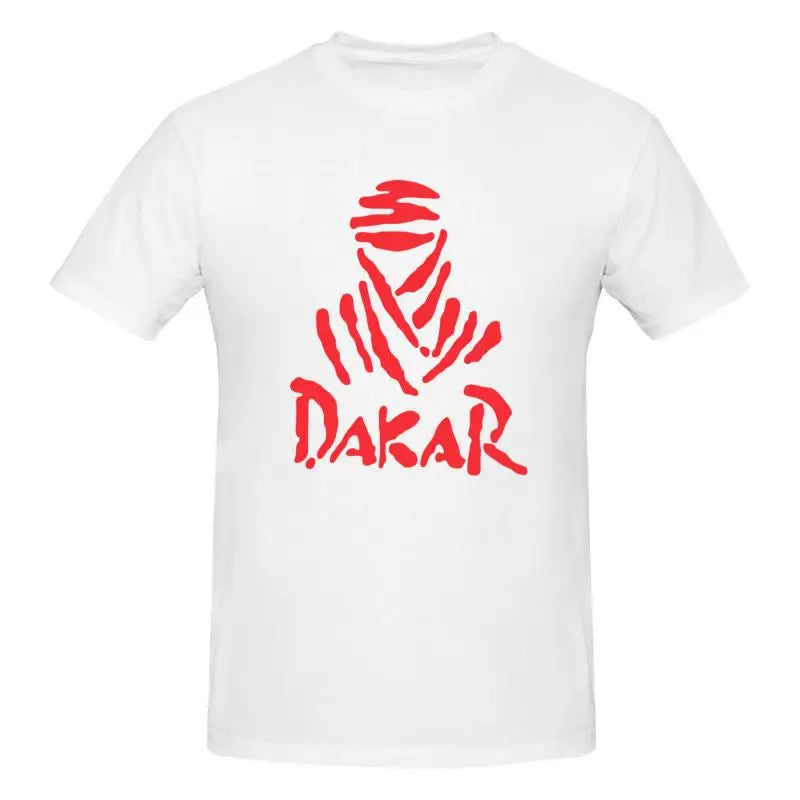 Motorcycle Dakar Rally Graphic Print T Shirt Men Large Size Cotton Casual T-shirts Summer Short Sleeve Tops Tees Streetwears