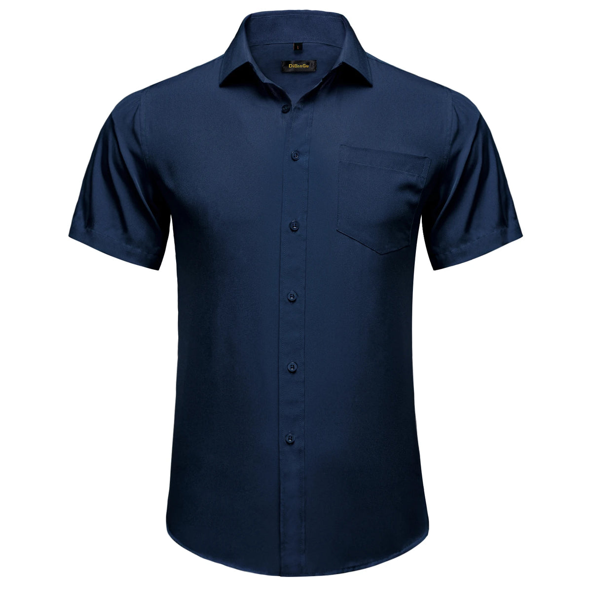 Men Shirts Short Sleeve Cotton Polyester Summer T-shirts Solid Black White Red Business Casual Tops Hawaiian Shirt