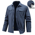 New Fashion Men Outdoor Elastic Quick Drying Ventilation Cargo Shirts Male Long Sleeves Thin Breathable Comfortable Shirts XXL