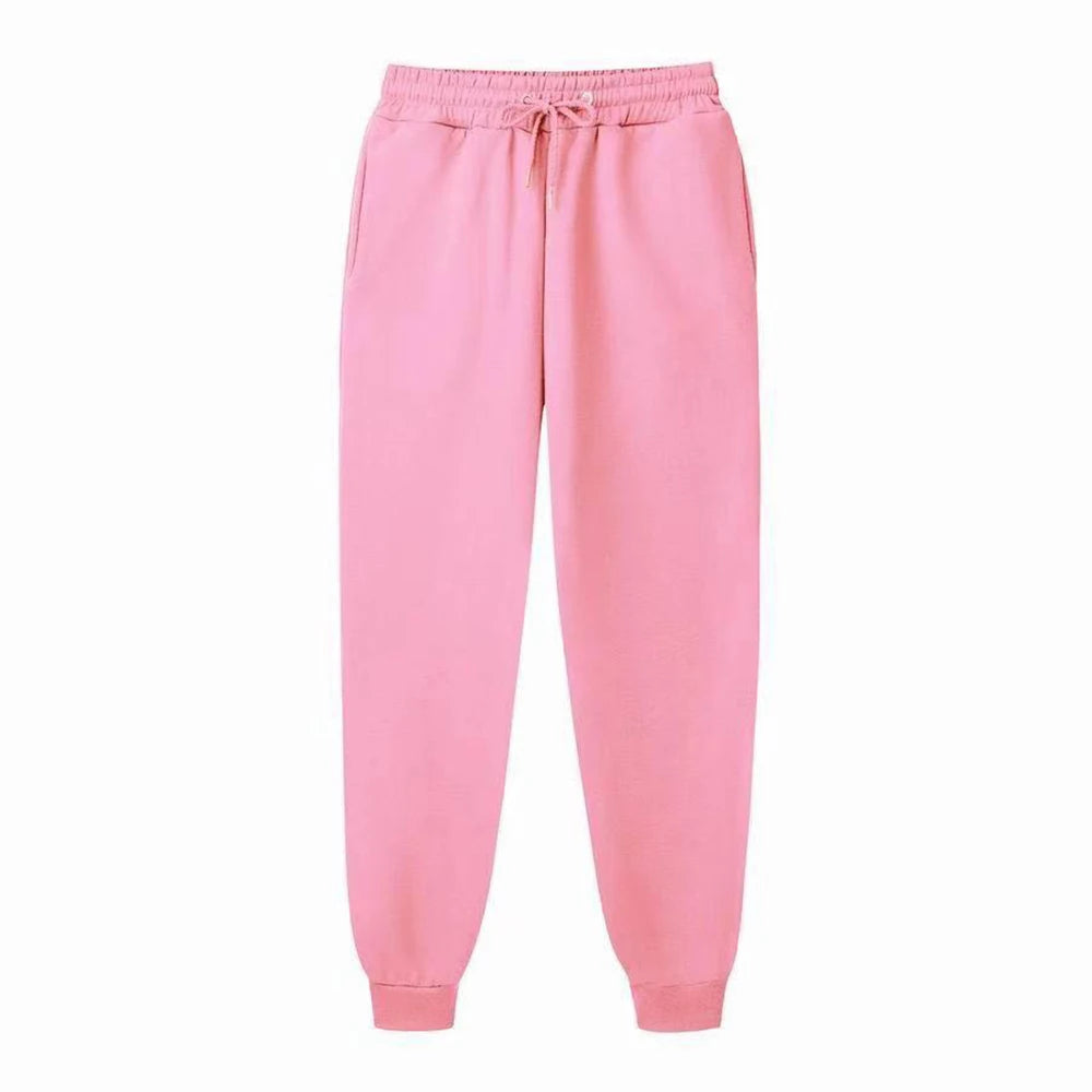 Mens Casual Pants Autumn Winter Fleece Sweatpants Men Running Jogger Sports Gym Trousers Fashion Solid Color Workout Long Pants