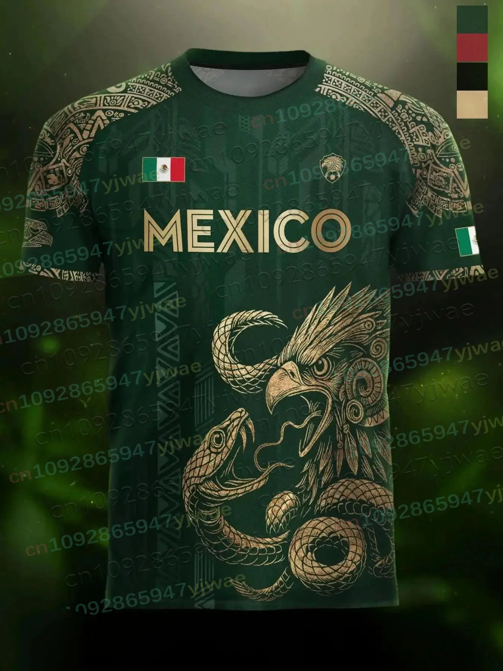 Mexico Special Youth Football Jersey Mens Women Casual Sport Breathable Top for Competition Training Tees Summer Men's Clothing
