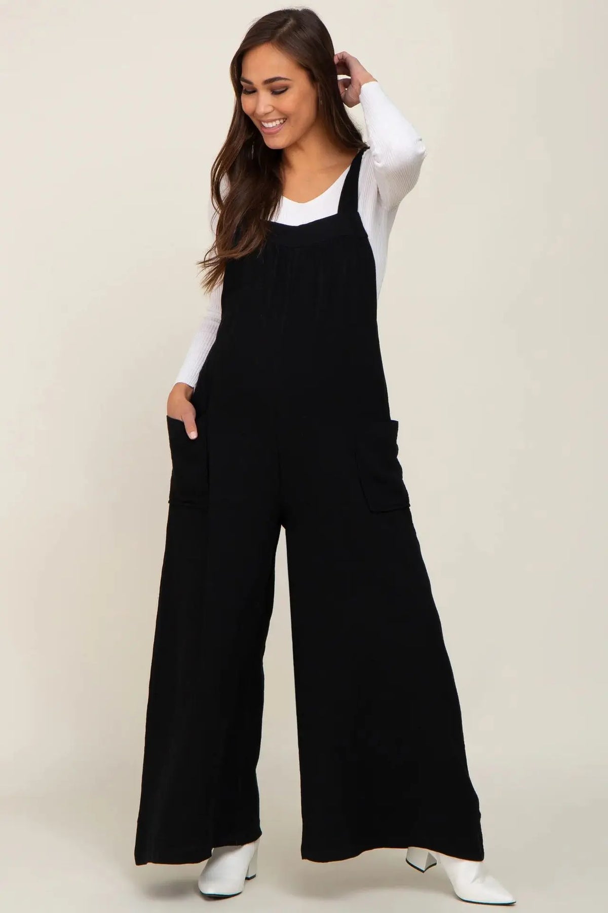 Pregnant Women's Pants Spring And Summer Thin Lace Up Wide Leg Casual Pregnant Women's Pants