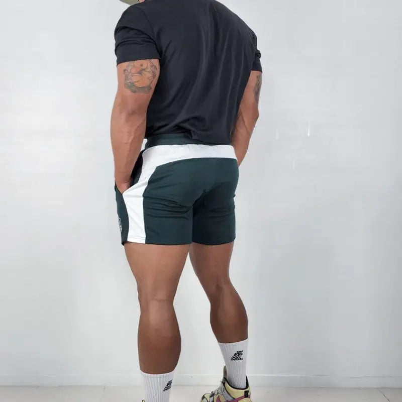 Men's Basketball 3-Point Sports Shorts Gym Fitness Training Elastic Loose Summer Beach Bodybuilding Shorts with Zip Pocket
