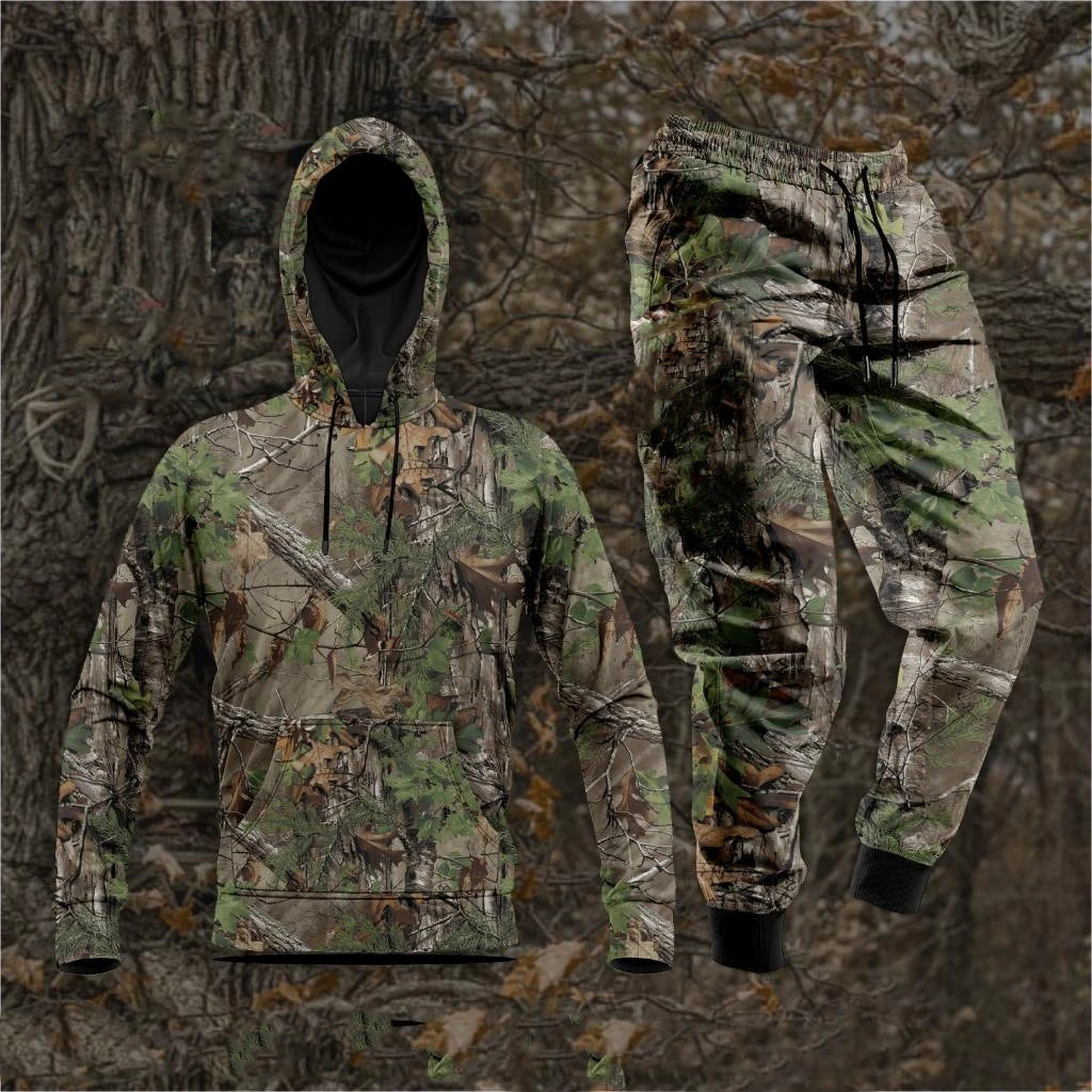 Autumn Camouflage 3D Printed Hoodie Suit Men Sweatshirts Sweatpants Casual Fashion Two Piece Tracksuit Set Men's Clothing