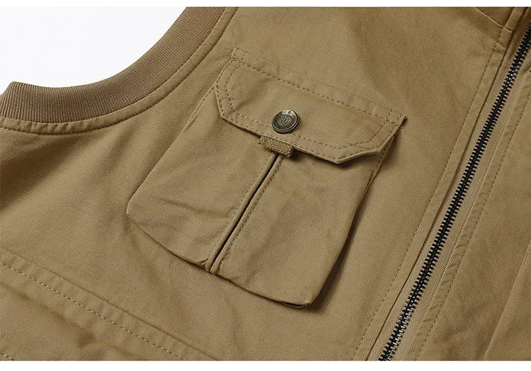 Winter Motorcyclist Mountaineering Men's Sleeveless Casual Coat Male Work Cargo Vest Men Photography Clothing Tactical Jackets