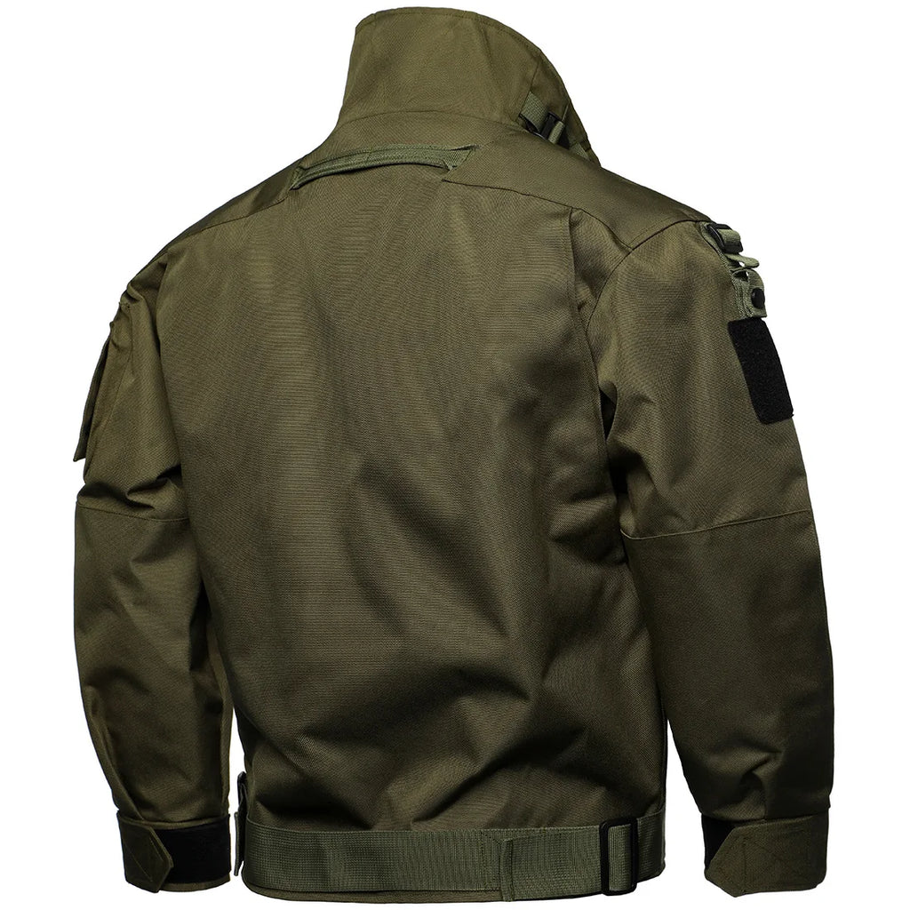 2026 Men's Tactical Cargo Jacket Casual Multi-pocket Wear-resistant Coat Outdoor Waterproof Windbreaker Man Combat Bomber Jacket