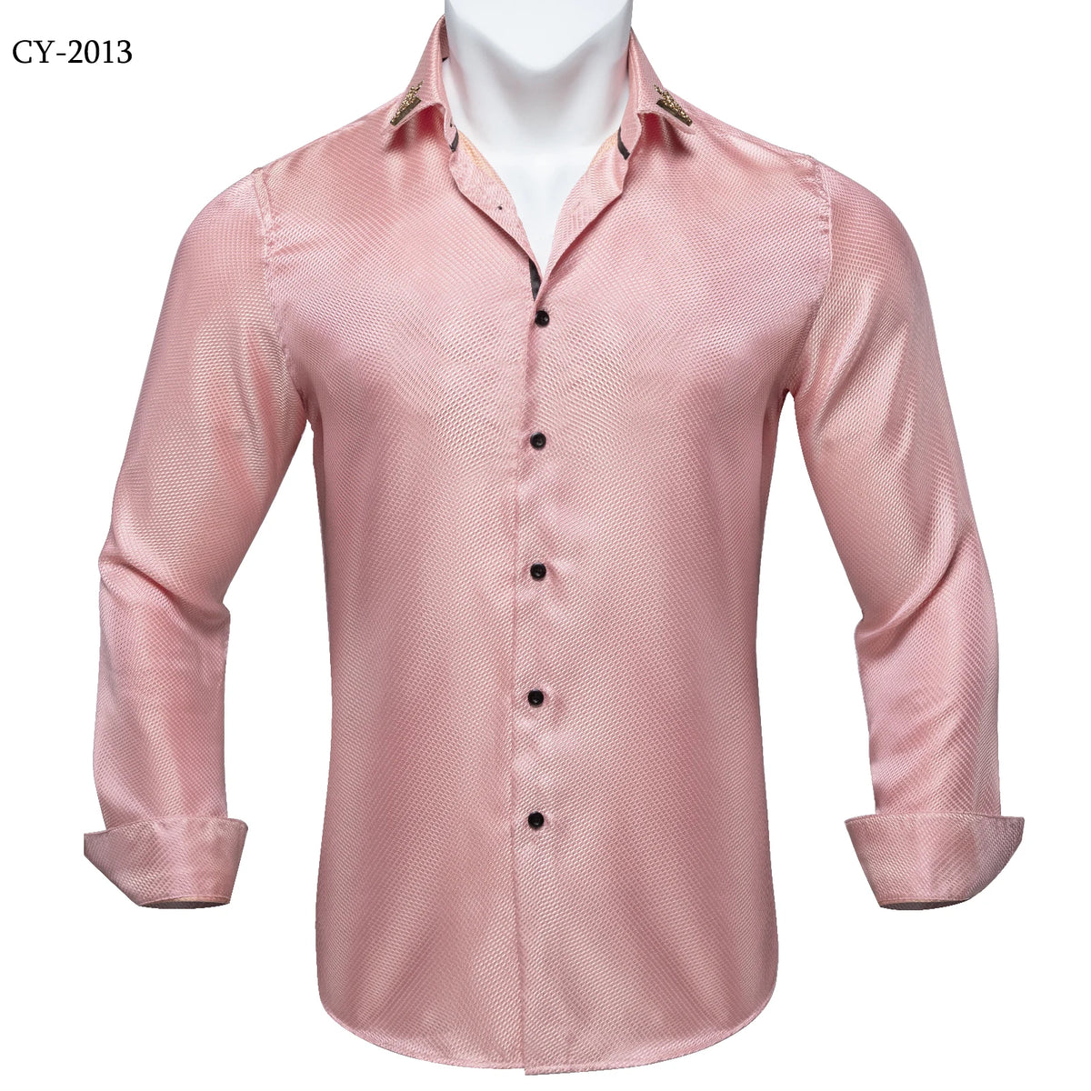 Brand New Men's Royal Blue Business Shirts Luxury Fashion Paisley Long Sleeve Turn-Down Collar Social Shirt Male Casual Blouse