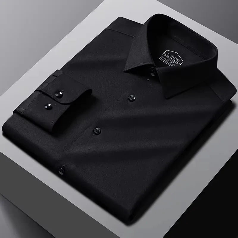 8XL Mens Shirts Long Sleeve Big Sizes Anti-wrinkle Business Men Shirt Long Sleeves Dress Shirts For Men Slim Fit Camisa Social