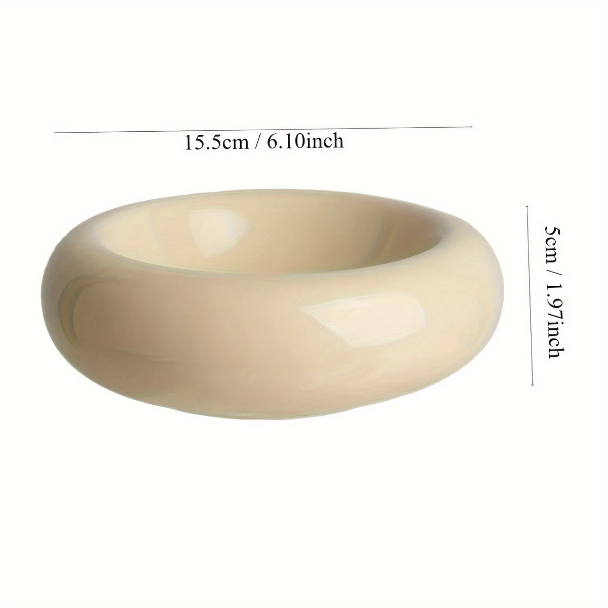 Cat Bowl Ceramic Cat Bowl Dish Pet Bowl Donut Shape Cat Food Bowl Anti-Fall Flip Bowl Non-slip Multiple Colors Shapes Snack Bowl