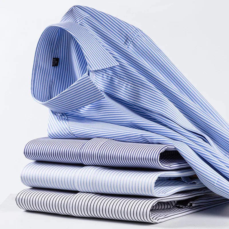 8XL Mens Shirts Long Sleeve Big Sizes Anti-wrinkle Business Men Shirt Long Sleeves Dress Shirts For Men Slim Fit Camisa Social