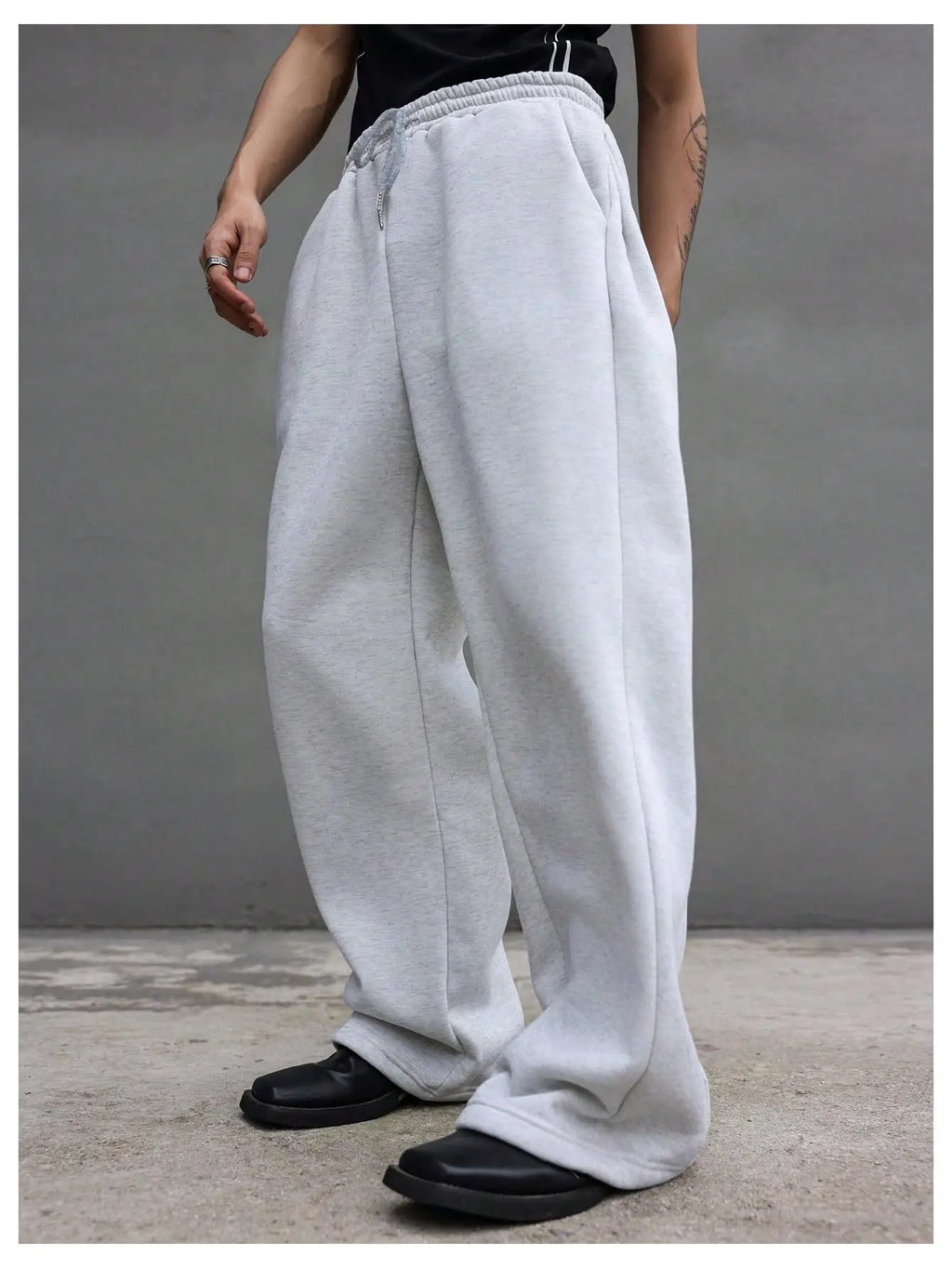 Y2k Harajuku Wide Leg Sweatpants Women Streetwear Baggy Oversize Gray Sports Pants High Waist Drawstring Casual Joggers Trousers