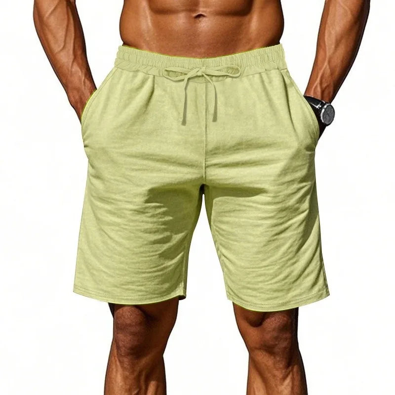 Pure Linen Shorts for Men 2025 Summer New Fashion Solid White Loose Holiday Shorts Man Casual Plus Size Button Fly Short Pants
