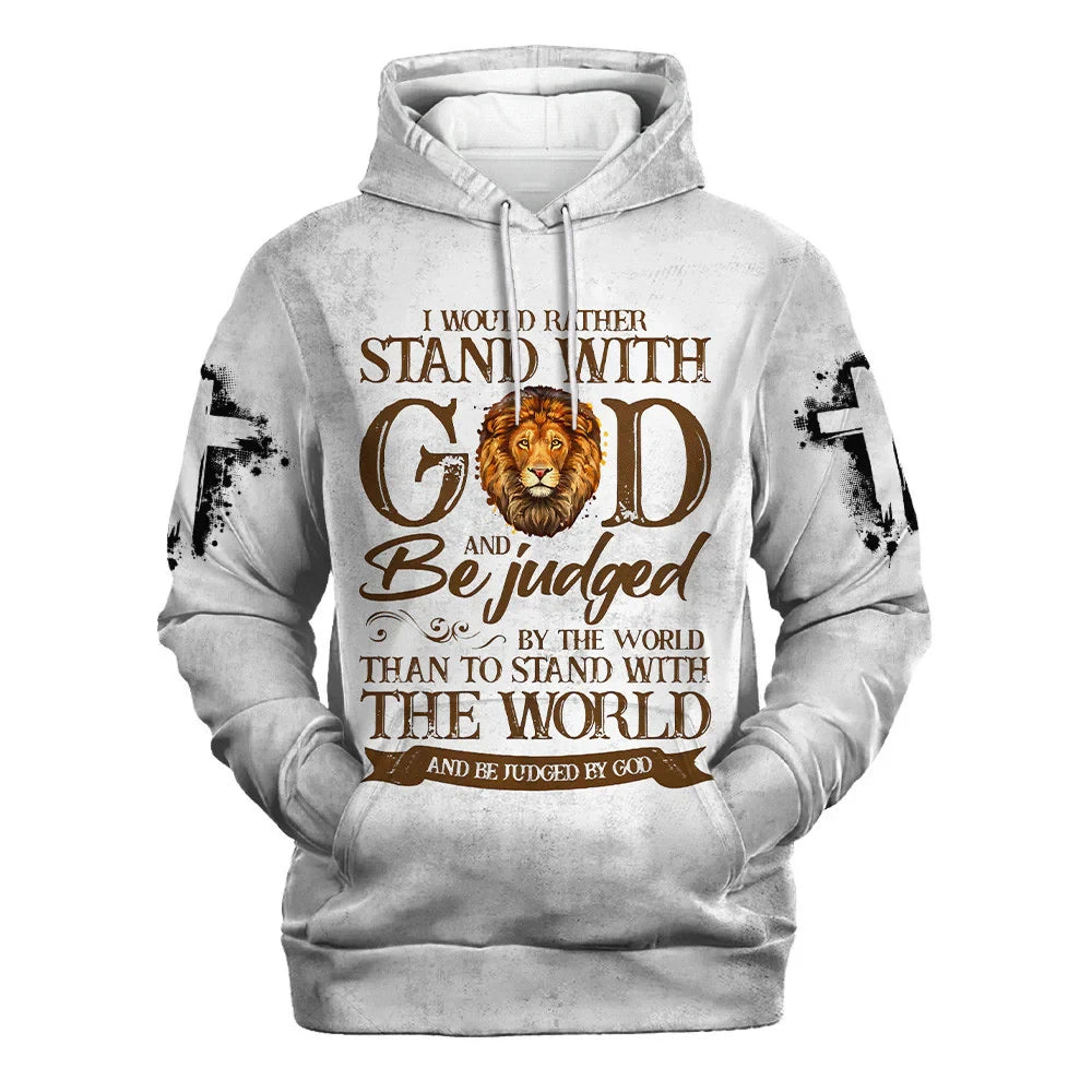 2025 Spring And Autumn God Jesus Graphic Pullovers Animal Lion 3d Printed Hooded Hoodies Sports Casual Daily Unisex Sweatshirts