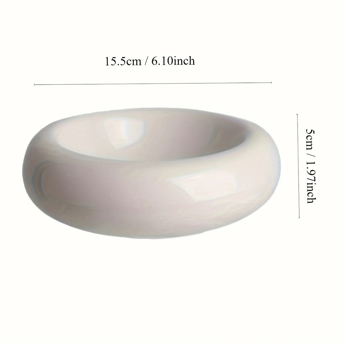 Cat Bowl Ceramic Cat Bowl Dish Pet Bowl Donut Shape Cat Food Bowl Anti-Fall Flip Bowl Non-slip Multiple Colors Shapes Snack Bowl