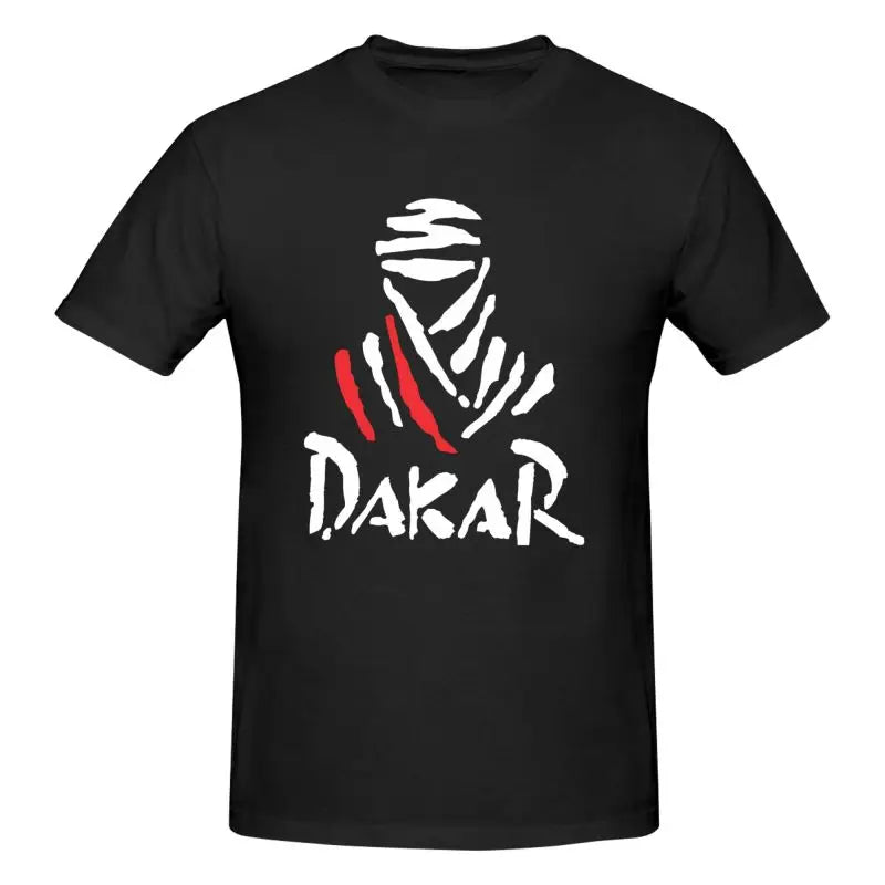 Motorcycle Dakar Rally Graphic Print T Shirt Men Large Size Cotton Casual T-shirts Summer Short Sleeve Tops Tees Streetwears