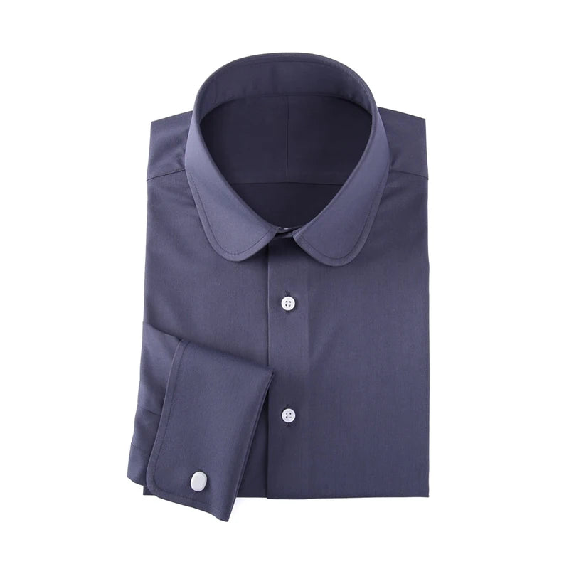 Wholesale men's British vintage shirt French cufflinks mens shirts long sleeve