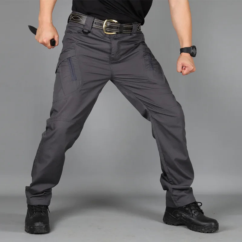 Tactical Men Pants Summer Lightweight Casual Trousers Waterproof Multiple Pockets Cargo Pants Quick Dry Outdoor Workout Pant