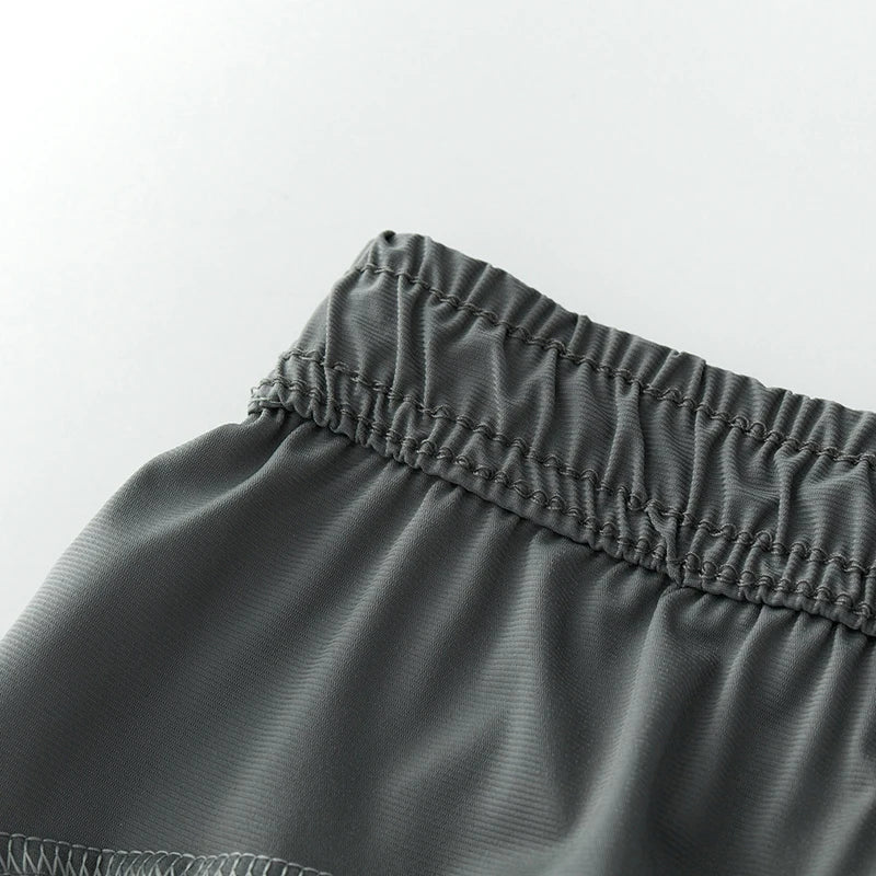 Men's Ice Silk Casual Shorts Summer Thin Quick Dry Breathable Sports 5-inch Pants Loose Plus Size Running Outdoor Beach Shorts