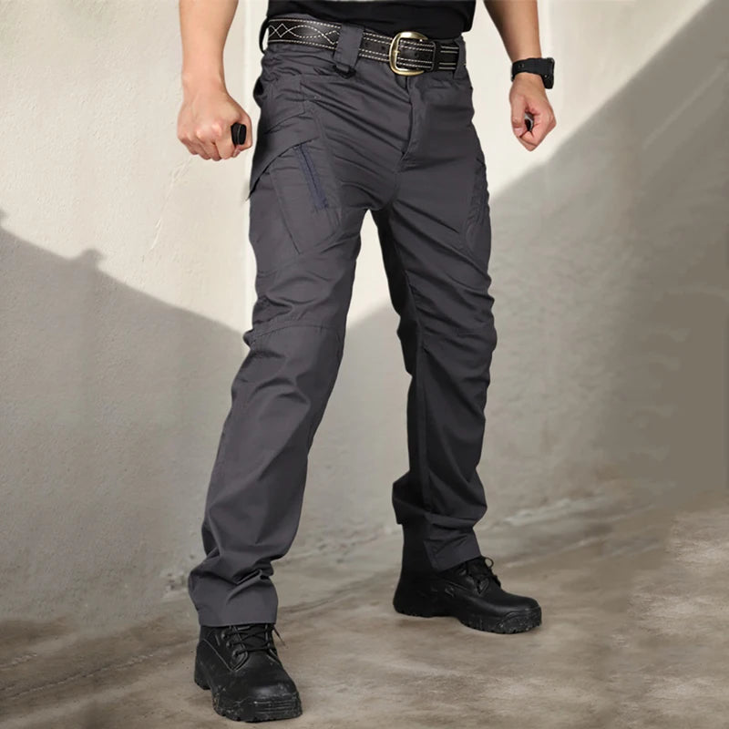 Tactical Men Pants Summer Lightweight Casual Trousers Waterproof Multiple Pockets Cargo Pants Quick Dry Outdoor Workout Pant