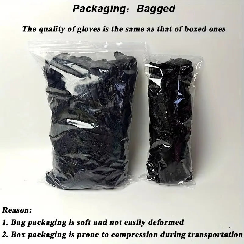 20/50/100PCS Disposable Black Gloves for Home Cleaning Suitable for Food Processing Hairdressing Nail Art Pet Bathing