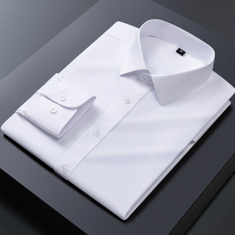 8XL Mens Shirts Long Sleeve Big Sizes Anti-wrinkle Business Men Shirt Long Sleeves Dress Shirts For Men Slim Fit Camisa Social