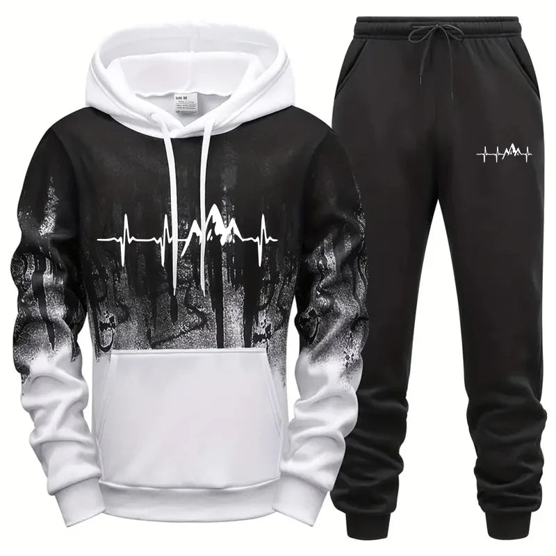 2025 Autumn Winter Men's Set Hoodie Sets Men Tracksuit Sportswear Hoodies or Sweatpant Male Warm Clothing Pullover Sweatshirts